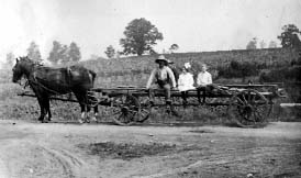 Wilfred Bliley & Kids on Wagon